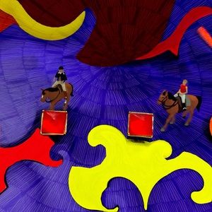 SOLD ALEXIS BITTAR RED LUCITE STUD EARRINGS